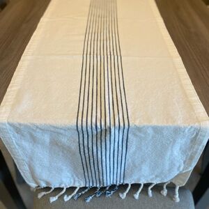 Hearth & Hand With Magnolia Oversized Core Stripes Twisted Fringe Table Runner